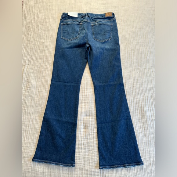 NWT - American Eagle - Stretch Kick Boot Jeans - Dark Vintage Wash - Size 12R - Picture 2 of 15